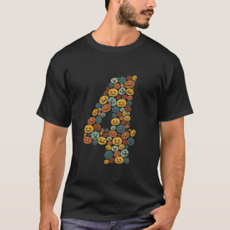 Camiseta Fall Pumpkin Boo Halloween 4º Aniversário Gir