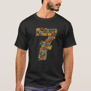 Camiseta Fall Pumpkin Boo Halloween 7 Birthday Outfit Gir