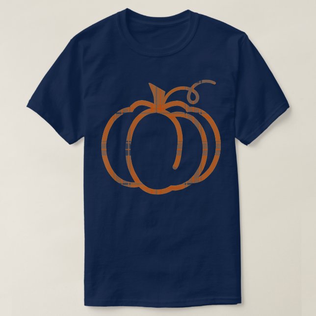 Camiseta Fall Pumpkin Cute Ação de Graças Autumn Buffalo Pl (Frente do Design)