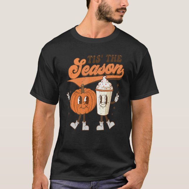 Camiseta Fall Pumpkin Halloween Costume Tis The Season To B (Frente)