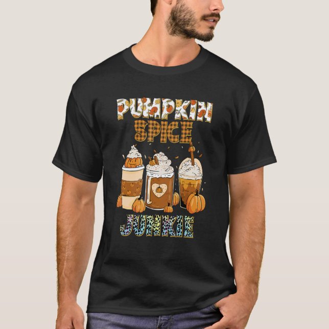 Camiseta Fall Pumpkin Spice Junkie (Frente)