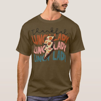 Camiseta Fall Season Autumn Thankful Lunch Lady Thanksgivin
