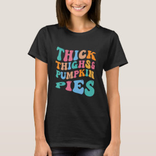 Camiseta Fall Season, Dia de Ação de Graças Coxas e Bomba