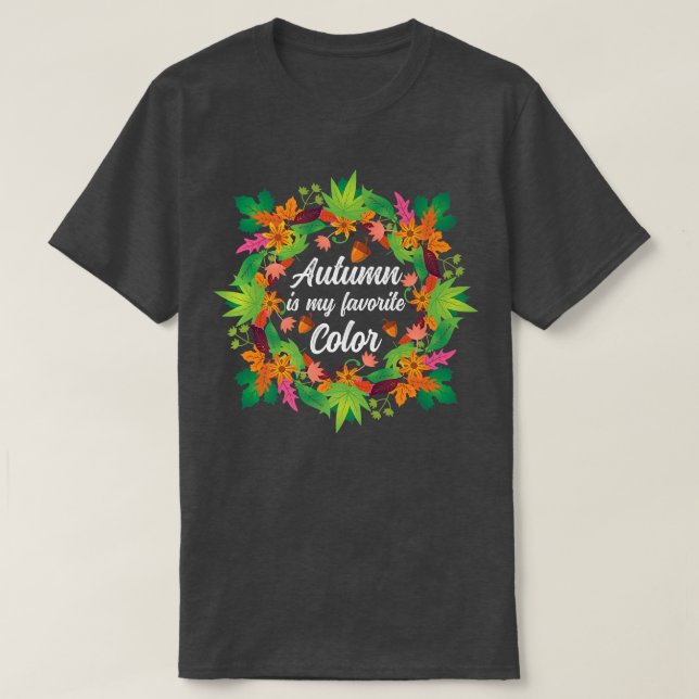 Camiseta Fall Season Falling Leaves Autumn Is My Favorite C (Frente do Design)
