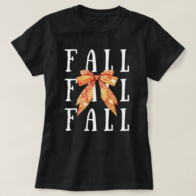 Camiseta Fall Season | Folhas de outono | Abóbora (Frente do Design)