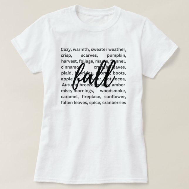 Camiseta Fall Season | Folhas de outono | Abóbora (Frente do Design)