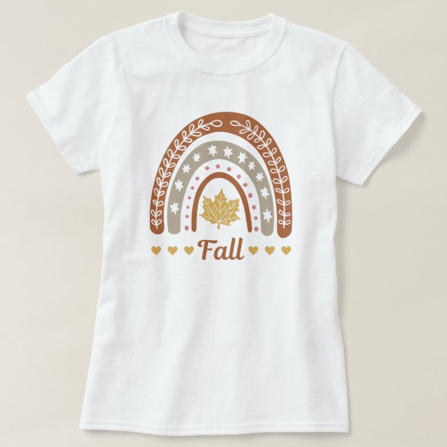 Camiseta Fall Season | Folhas de outono | Abóbora (Frente do Design)