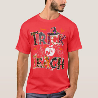 Camiseta Fall Themed Thanksgiving Halloween Teacher Trick O