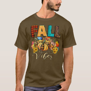Camiseta Fall Vibes Autumn Vibes Ação de Graças