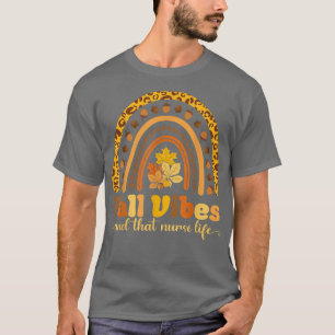 Camiseta Fall Vibes E Aquela Enfermeira A Vida Autumn Boho