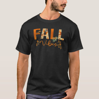 Camiseta Fall Vibes Hello Autumn Vibes Bird Flowers Mulhere