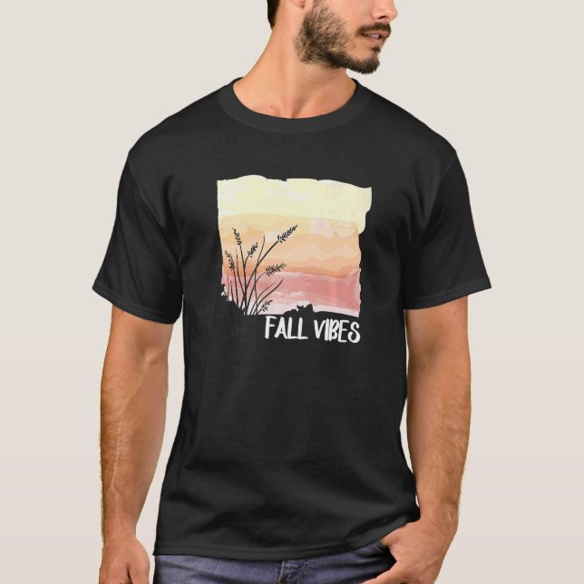 Camiseta Fall Vibes Relaxa outono (Frente)