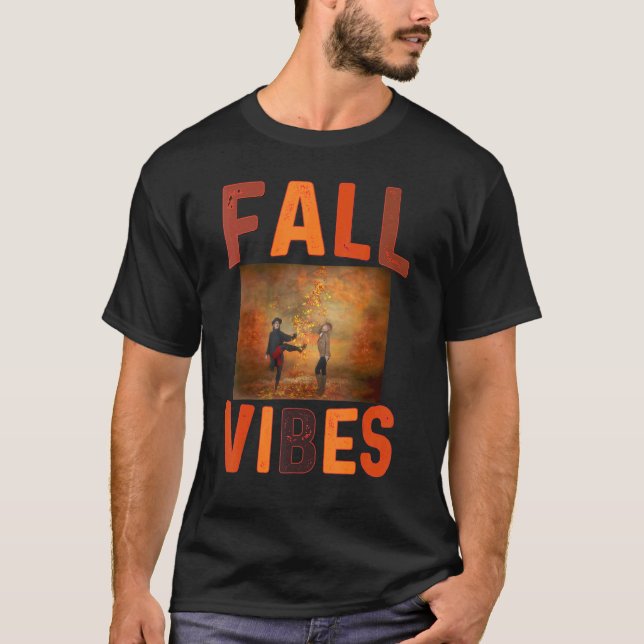 Camiseta Fall Vibes Retro Pumpkin Spice Autumn Coffee  Than (Frente)