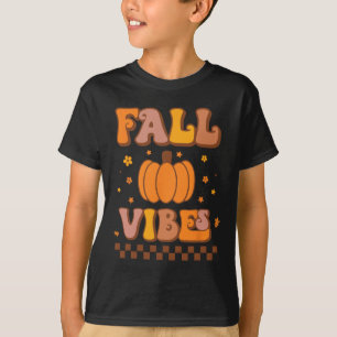 Camiseta Fall Vibes Vintage Groovy Season Retro Than