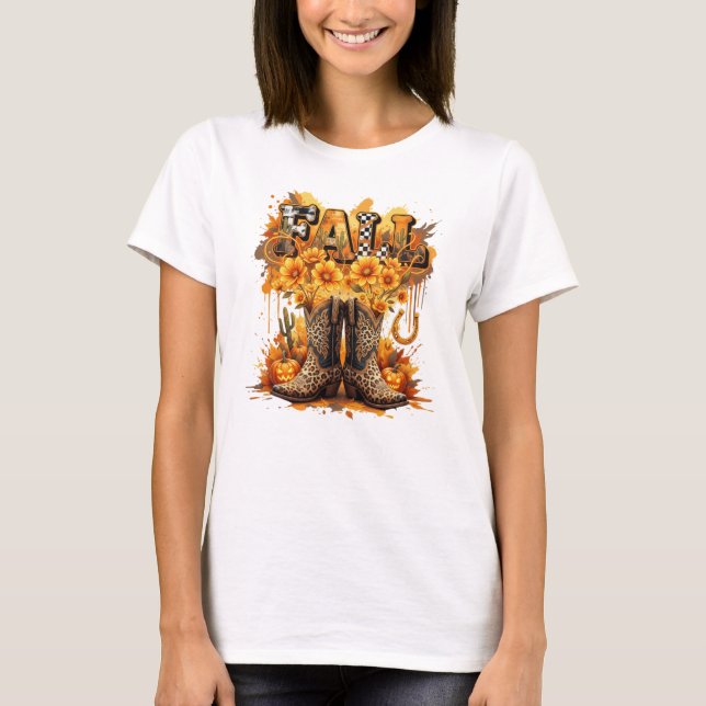 Camiseta Fall Western Boots Autumn T Shirt (Frente)
