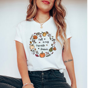 Camiseta Fall Wreath Cote- Fall é a minha estação favorita