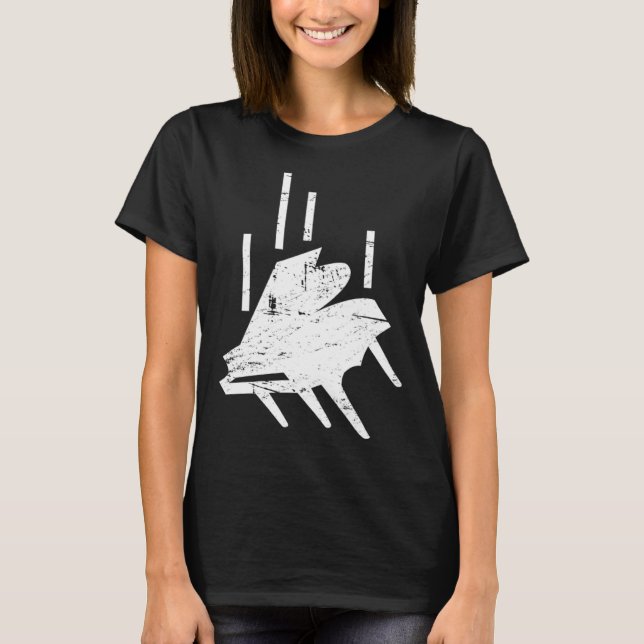 Camiseta Falling  Piano Lessons Piano Player & Piano Teache (Frente)
