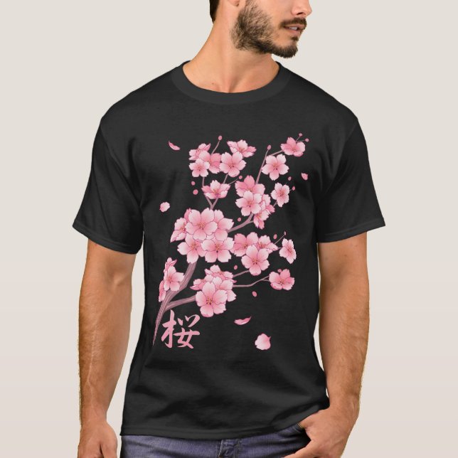 Camiseta Falling Sakura Cherry Blossom (Frente)