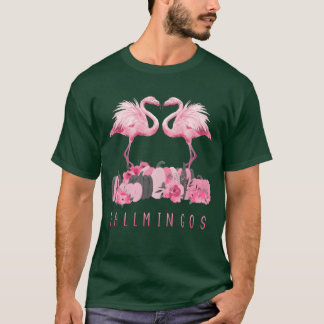 Camiseta Fallmingo Pumpkin Watercolor Amigos Flamingo