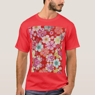 Camiseta Falln Crimson Floral Chirimen