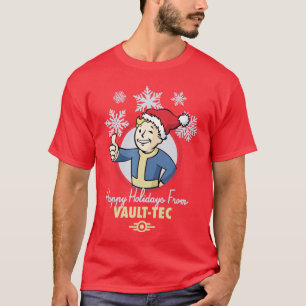 Camiseta Fallout Feliz Natal da VaultTec Vídeo de Natal