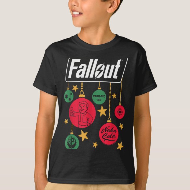 Camiseta Fallout Logo Christmas Ornaments Video Game  (Frente)