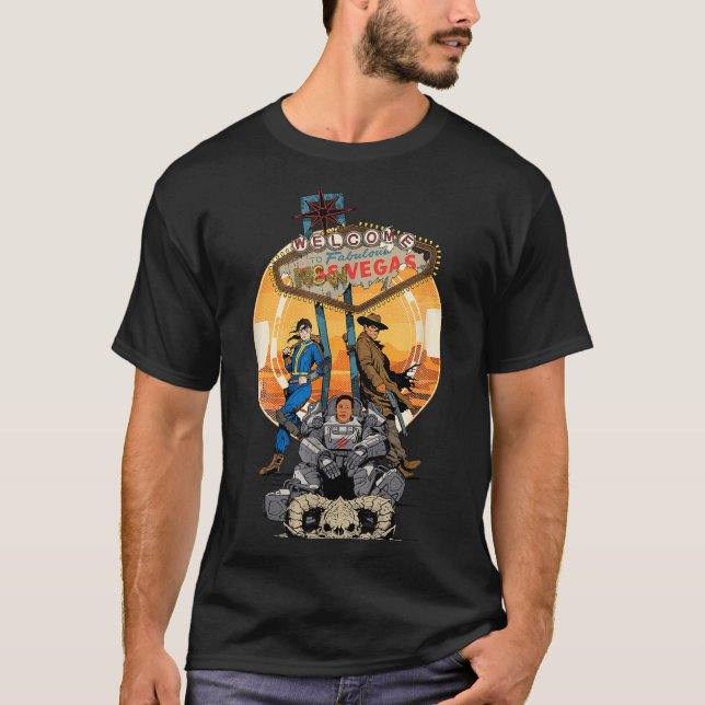 Camiseta Fallout - Welcome To Fabulous New Vegas  (Frente)