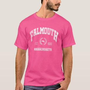 Camiseta Falmouth MÃE Massachusetts Vintage Throwback