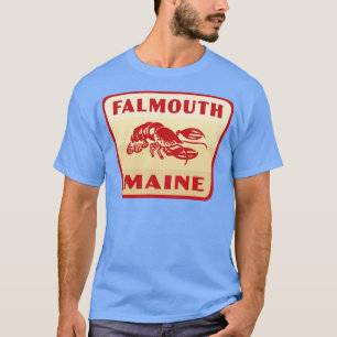 Camiseta Falmouth Maine Retro Crachá Tan