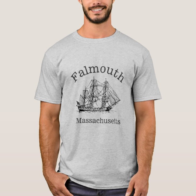 Camiseta Falmouth Massachusetts High Ship Boat T Shirt (Frente)