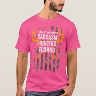 Camiseta Falo 3 Idiomas Sarcasmo Caça Pesca Labareda