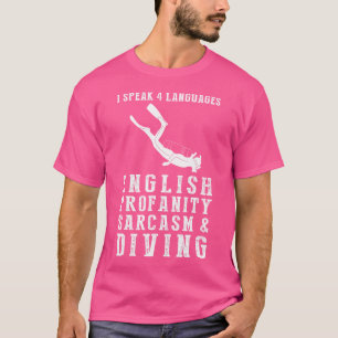 Camiseta Falo 4 Idiomas Inglês Obscenidade Sarcasmo E
