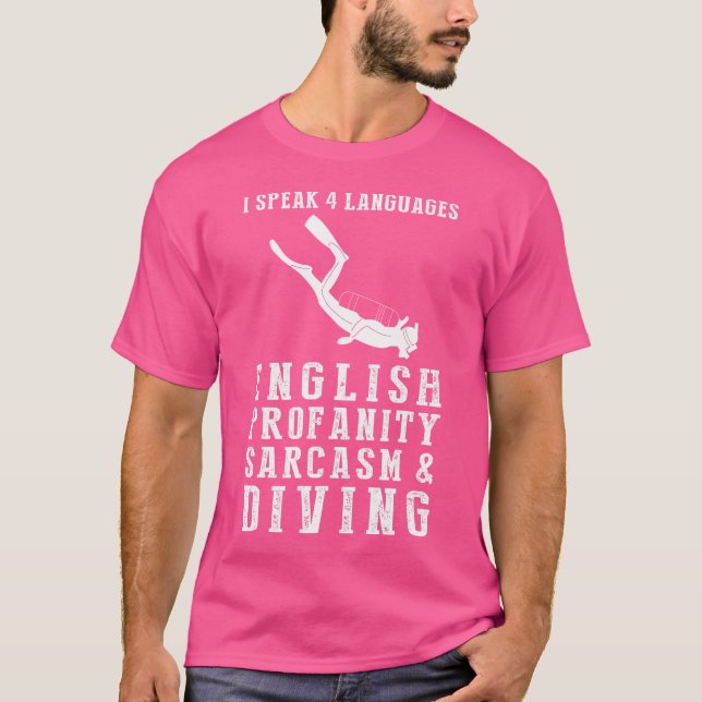 Camiseta Falo 4 Idiomas Inglês Obscenidade Sarcasmo E  (Frente)