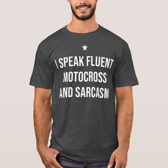 Camiseta Falo Fluent Motocross e Sarcasm Engraçado (Frente)