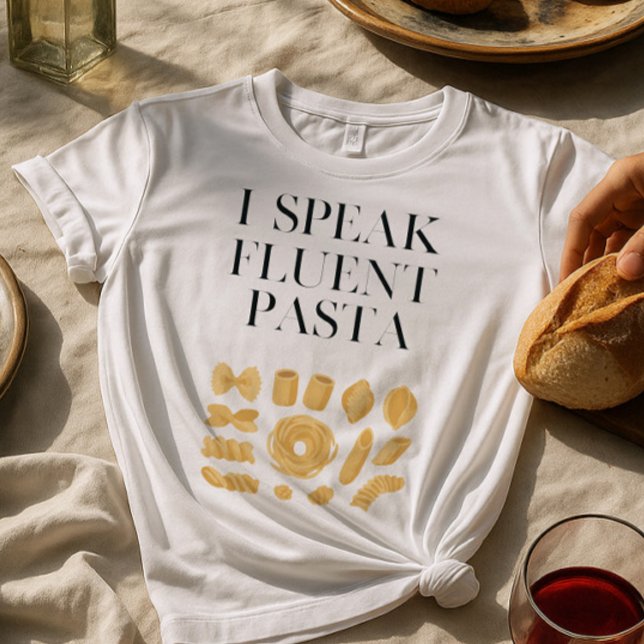 Camiseta Falo Fluent Pasta Engraçado Comida Italiano (Criador carregado)