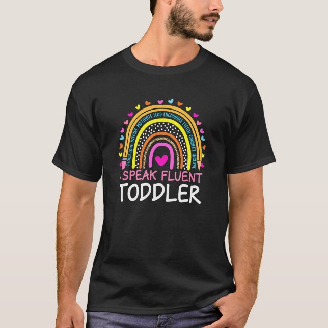 Camiseta Falo Fluent Toddler Daycare Provider Rainbow Pr (Frente)