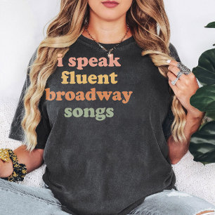 Camiseta Falo fluentemente Canções de Broadway Retro Groovy