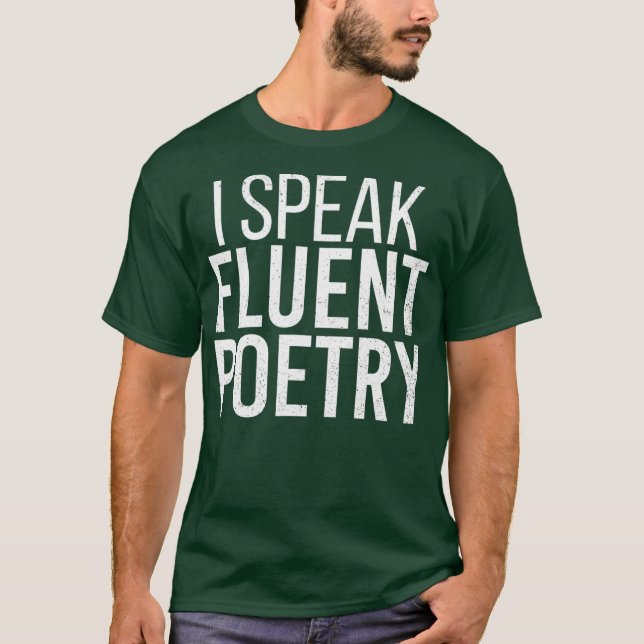 Camiseta Falo Poesia Fluente, Letras Poetas Engraçadas (Frente)