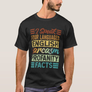 Camiseta Falo Quatro Idiomas Inglês Sarcasmo Obscenidade F