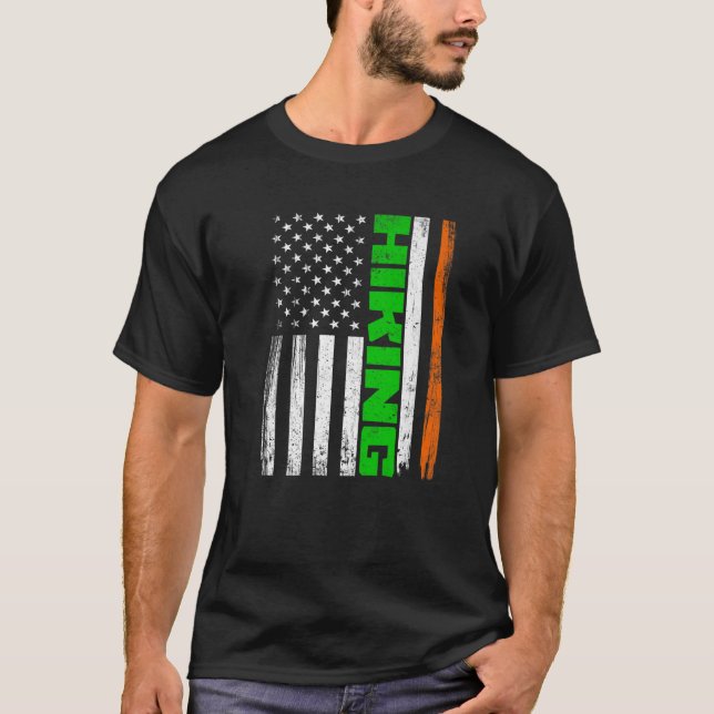 Camiseta Falsa Caminhada Anunciando Bandeira Americana Funn (Frente)