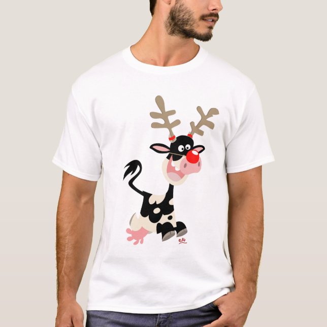 Camiseta falsa de Reindeer de Natal (Frente)