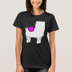 Camiseta Falso de Lhama Fofo Alpaca