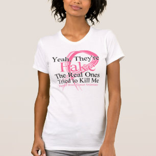 Camiseta Falso - Os reais tentaram me Matar - Cancer de mam