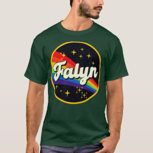 Camiseta Falyn Rainbow No Estilo De Vintagem Espacial