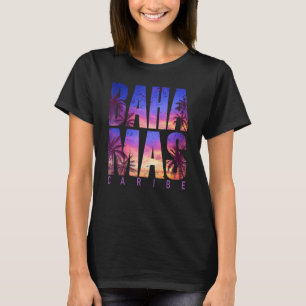 Camiseta Fama de Férias de Verão das Bahamas Caribe Beach
