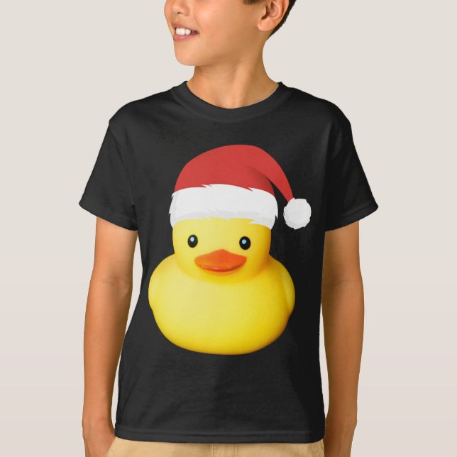 Camiseta Fama de Natal do Pato de Borracha Amarelo Bonito P (Frente)
