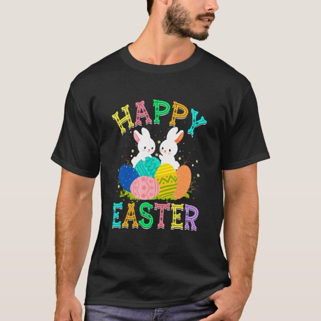 Camiseta Fama de Páscoa de Coelho Felz pascoa Dia da  (Frente)