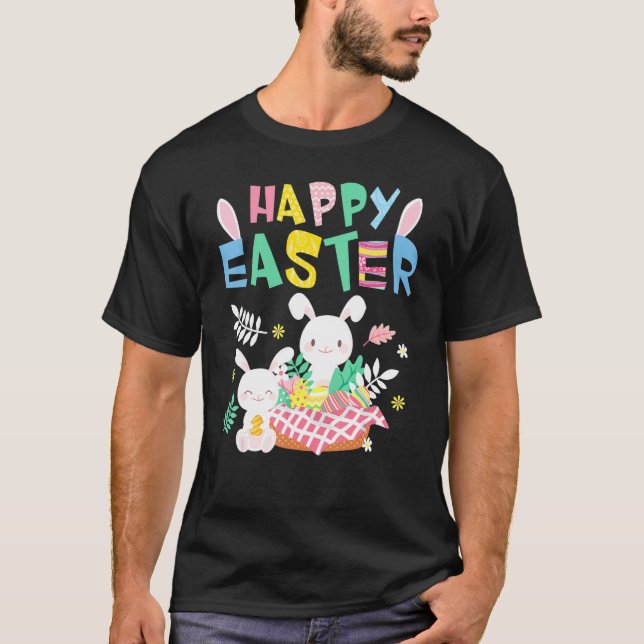 Camiseta Fama de Páscoa de Coelho Felz pascoa Dia da  (Frente)
