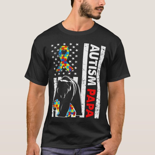 Camiseta Fama de Sensibilização do Papa Urso do Bandeira Re (Frente)