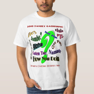Camiseta Família 2010 que recolhe o t-shirt